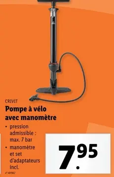 Offre: Pompe à vélo avec manomètre