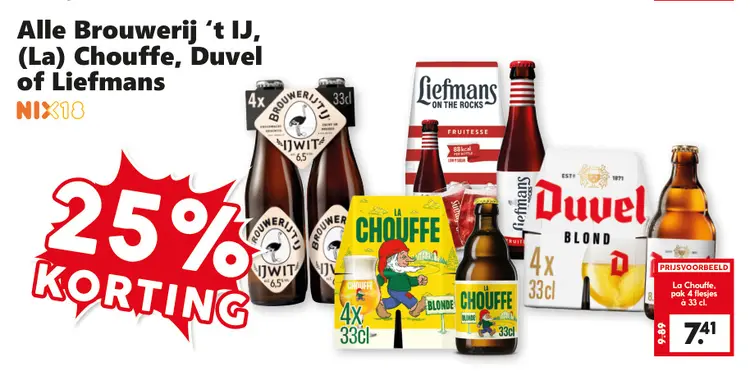 Aanbieding: Brouwerij 't IJ, (La) Chouffe, Duvel of Liefmans