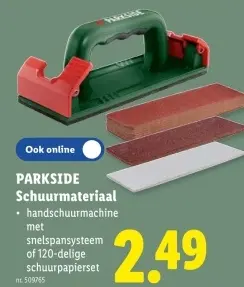 Promotie: Schuurmateriaal