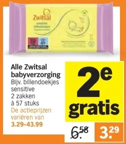 Aanbieding: Alle Zwitsal babyverzorging