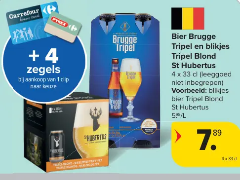 Promotie: Bier Brugge Tripel en blikjes Tripel Blond St Hubertus