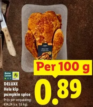 Aanbieding: Deluxe Hele kip pumpkin spice