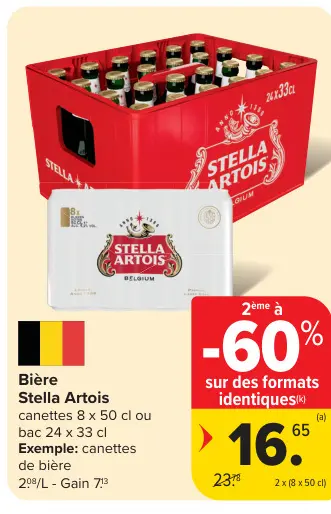Offre: Bière Stella Artois