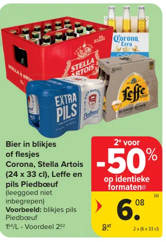 Promotie: Bier in blikjes of flesjes