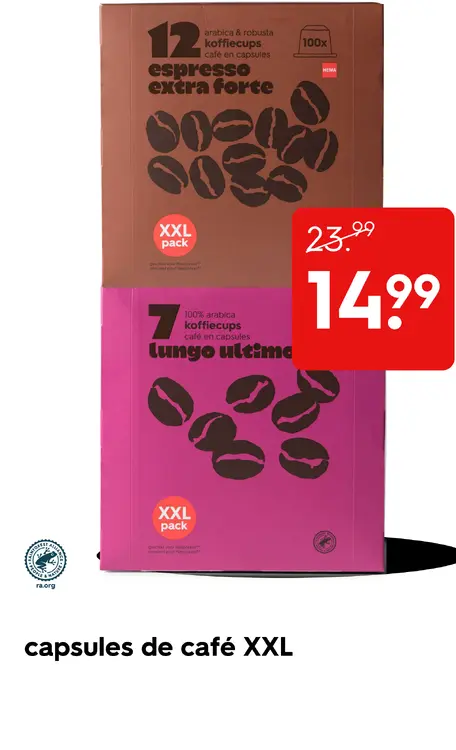 Offre: HEMA Capsules de café XXL