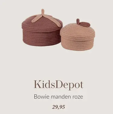 Aanbieding: Bowie manden roze