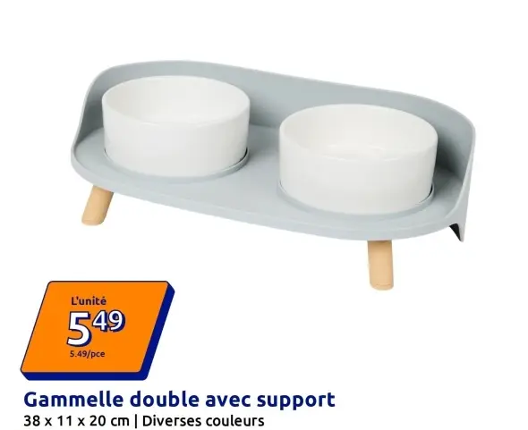 Offre: Gammelle double avec support