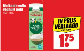 Aanbieding: Melkunie volle yoghurt mild