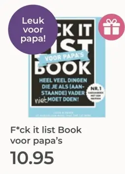 Aanbieding: F*ck it list Book voor papa's