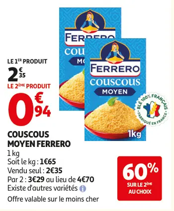 Promotie: Couscous moyen