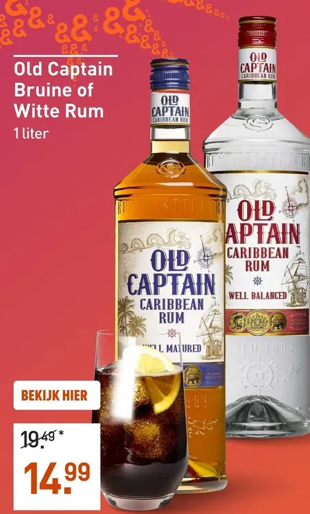 Aanbieding: Old Captain Bruine of Witte Rum