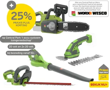 Aanbieding: Central Park 1-accu-systeem tuingereedschap