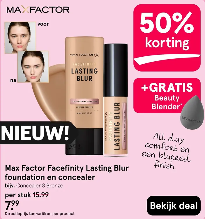 Aanbieding: Facefinity Lasting Blur foundation en concealer