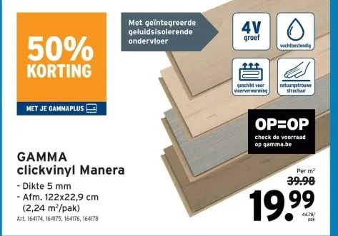 Promotie: Gamma clickvinyl Manera