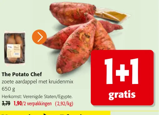 Promotie: Zoete aardappel met kruidenmix