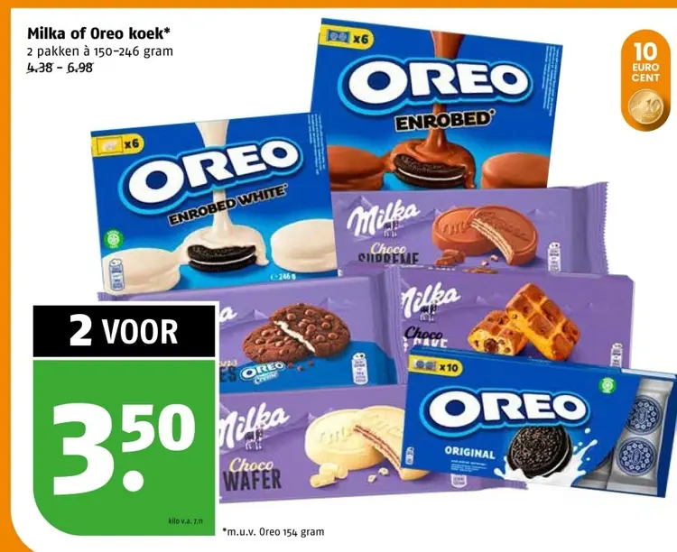 Aanbieding: Milka of Oreo koek