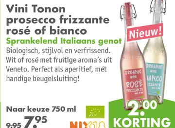 Aanbieding: Vini Tonon prosecco frizzante rosé of bianco