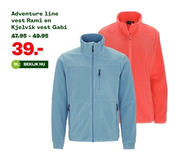 Aanbieding: Adventure line vest Rami en Kjelvik vest Gabi