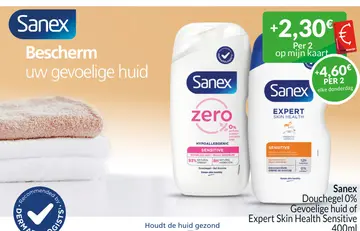 Aanbieding: Sanex Douchegel 0% Gevoelige huid of Expert S