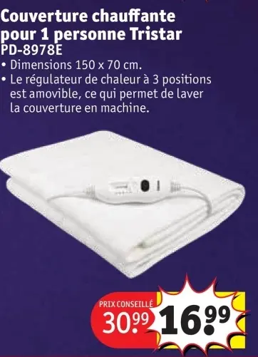 Offre: Couverture chauffante