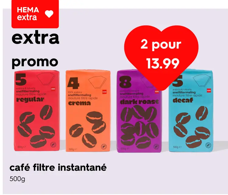 Offre: café filtre instantané