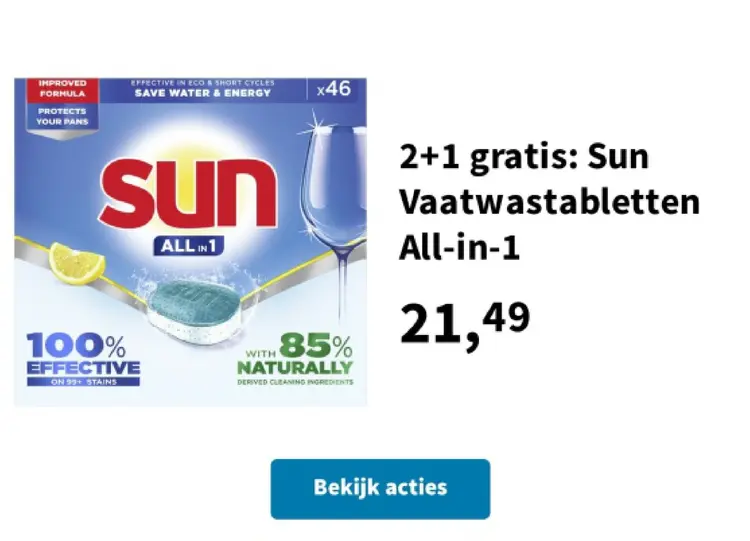 Promotie: Sun Vaatwastabletten All-in-1