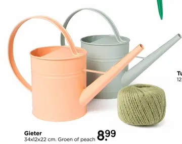 Aanbieding: Decoratie gieter metaal - diverse kleuren - 22x34.5x12.5 cm