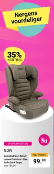 Aanbieding: Autostoel Novi Baby® James Premium i-Size Isofix Dark Taupe