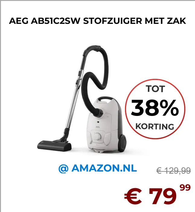 Aanbieding: Ab51c2sw stofzuiger met zak