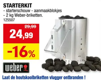 Promotie: Weber Brikettenstarter kit