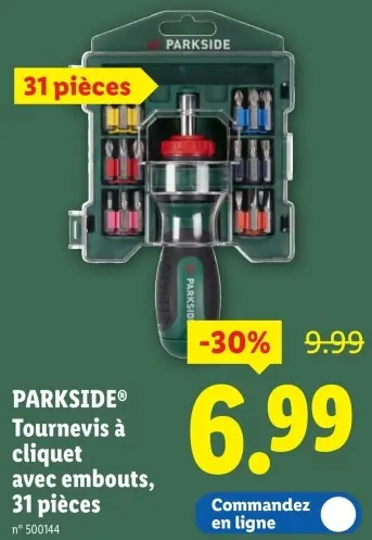Offre: Tournevis à cliquet avec embouts