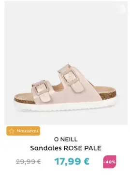 Offre: Sandales ROSE PALE