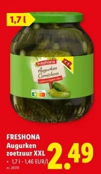 Promotie: Augurken zoetzuur XXL