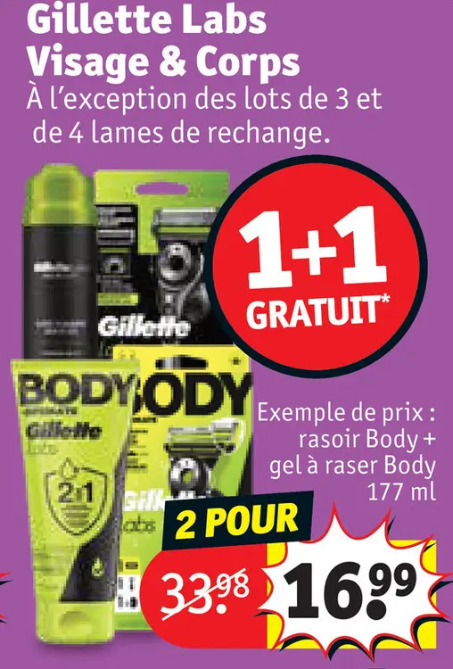 Offre: Gillette Labs Visage & Corps