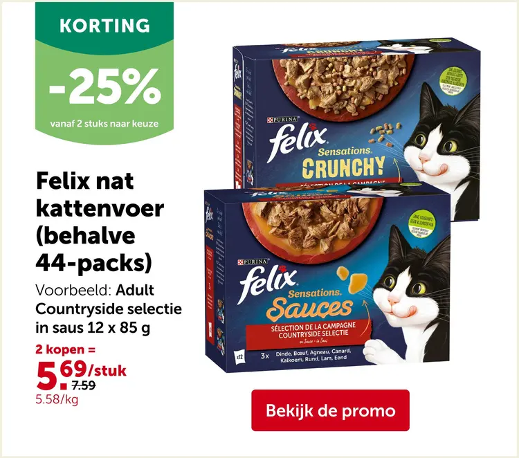 Promotie: Felix nat kattenvoer (behalve 44-packs)