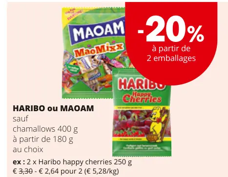 Offre: HARIBO ou MAOAM