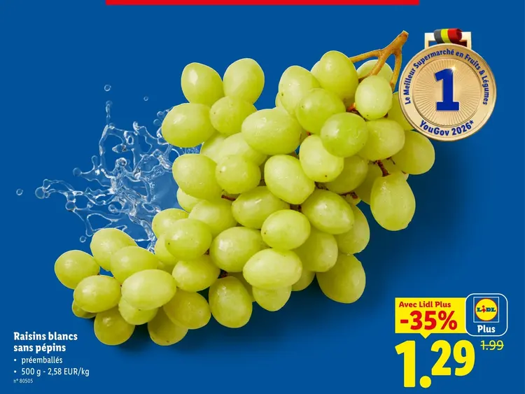 Offre: Raisins blancs sans pépins
