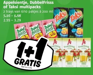 Aanbieding: Appelsientje, DubbelFrisss of Taksi multipacks