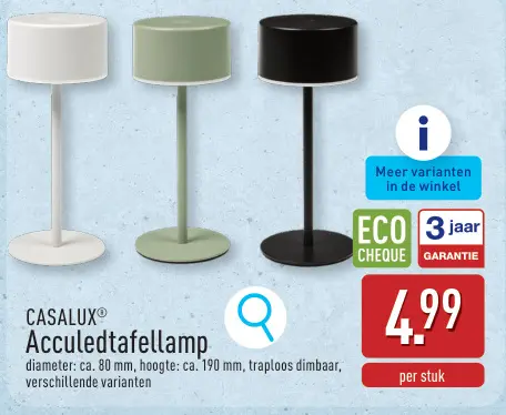 Promotie: Acculedtafellamp