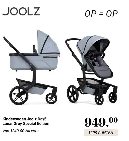Aanbieding: Kinderwagen Joolz Day5 Lunar Grey Special Edi