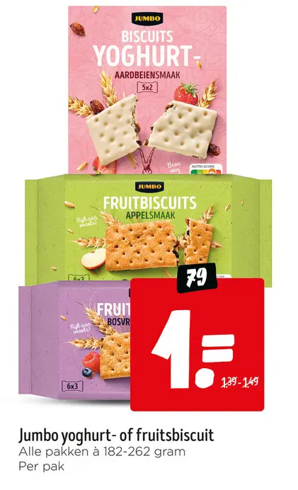 Aanbieding: Jumbo yoghurt- of fruitsbiscuit