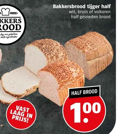 Aanbieding: Bakkersbrood tijger half 