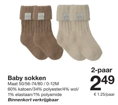 Promotie: Baby sokken