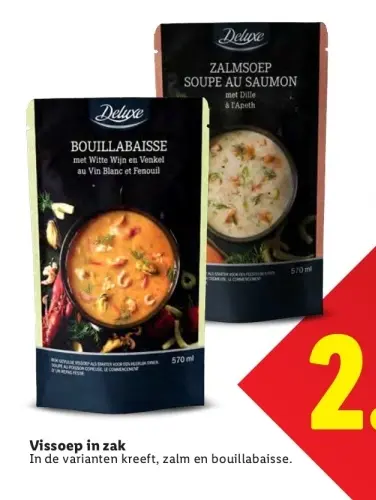 Aanbieding: Vissoep in zak