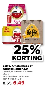 Aanbieding: Leffe, Amstel Rosé of Amstel Radler
