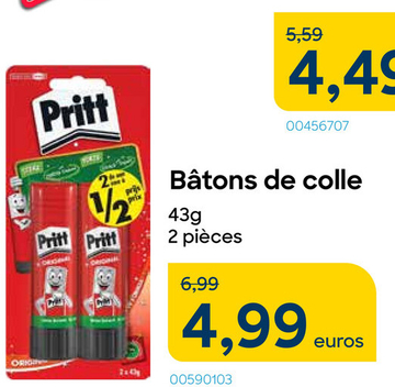 Offre: Bâtons de colle