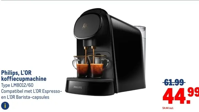 Aanbieding: L'OR koffiecupmachine