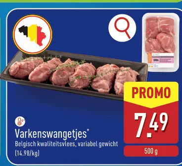Aanbieding: Varkenswangetjes