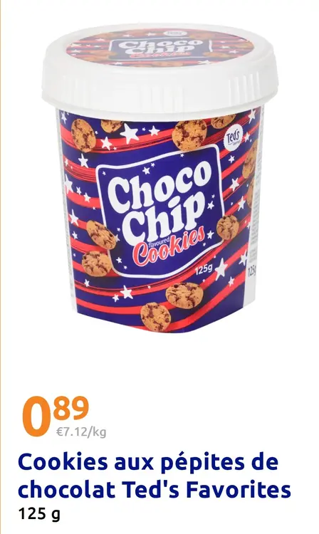 Offre: Cookies aux pépites de chocolat Ted's Favorites