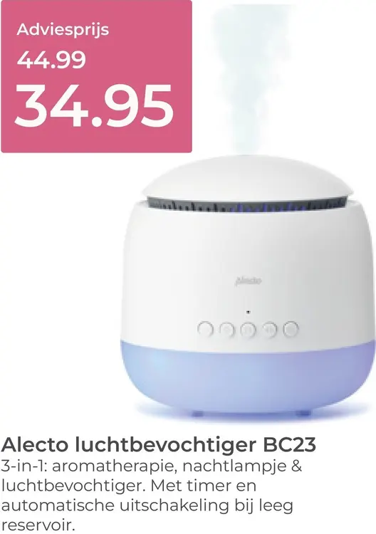 Aanbieding: Luchtbevochtiger BC23